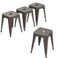 thumbnail image 1 of HAOBO Tabourets Métalliques Industriels Modernes Tabourets de Salle de Classe Ensemble de 4] Empilables pour Intérieur Extérieur 18 Chaise de Salle à Manger Enfants Tabourets Courts - Rouille, 1 of 4