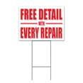 thumbnail image 1 of Free Detail With Repair (18" x 24") Yard Sign, Includes Metal Step Stake, 1 of 6