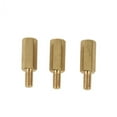 thumbnail image 3 of 100 Pcs M3 Male x M3 Female 11mm Length Brass Screw Thread PCB Stand-Off Spacers, 3 of 8