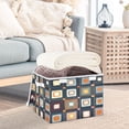 thumbnail image 3 of Yayeee Collapsible Cube Storage Bin with Lid Fabric Closet Decorative Basket with Handles, Square Harmony, 3 of 7