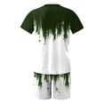 thumbnail image 4 of Men's Suit Category - All-Over Print Short Sleeve Tee and Quarter Pants Two-Piece Set for Men, 4 of 4
