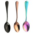 thumbnail image 1 of Cubiertos De Acero Inoxidable, 3 Uds., Mesa, Cena, Sopa, Té, Cucharas, Vajilla Sunnimix Cuchara de sopa Cuchara de café, 1 of 8
