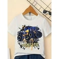 thumbnail image 1 of Camiseta de manga corta con estampado de Monster Truck para niño: ¡ropa de verano fresca, ligera y cómoda!, 1 of 5