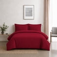 thumbnail image 1 of Swift Home Ultra Soft Solid Duvet Cover Set, Queen, Red, 1 of 6