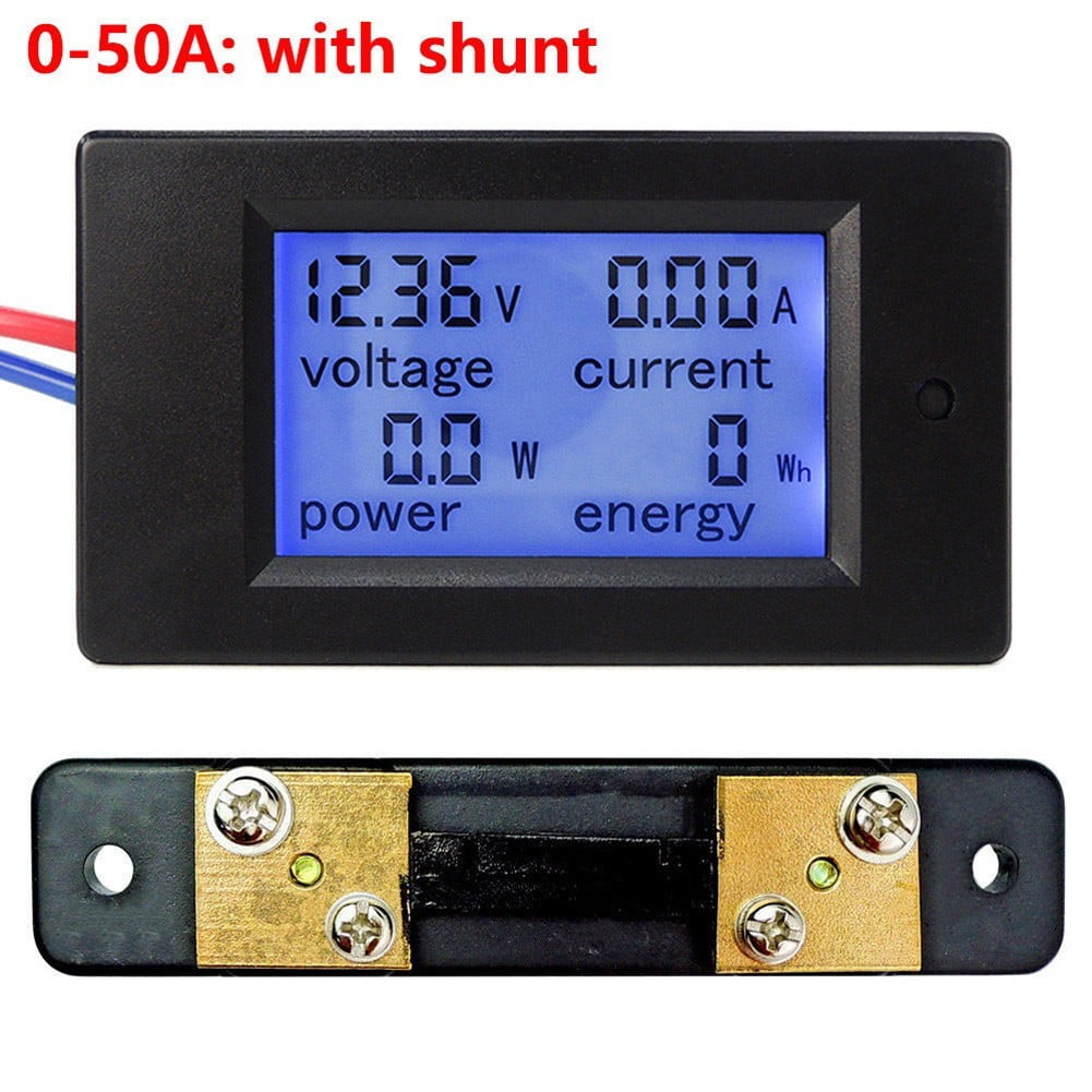 LCD 50A Kilowatt Hour watt Amp Volt 4 in 1 Combo Meter 