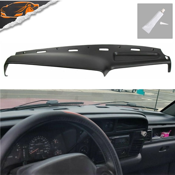 For 94-97 Dodge Ram 1500 2500 Black pad Dash Cover Cap Molded Dashboard Overlay