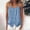Light Blue, variant on CYMMPU Women's Waffle Knit Henley Cami, Spaghetti Strap Tank Top with Button Placket, Casual Relaxed Fit Summer Wear Black XL