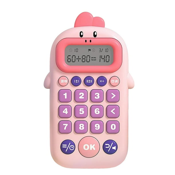 Juego de matemáticas, Juguetes matemáticos, Material escolar, Juguete educativo, Calculadora electrónica Rosa