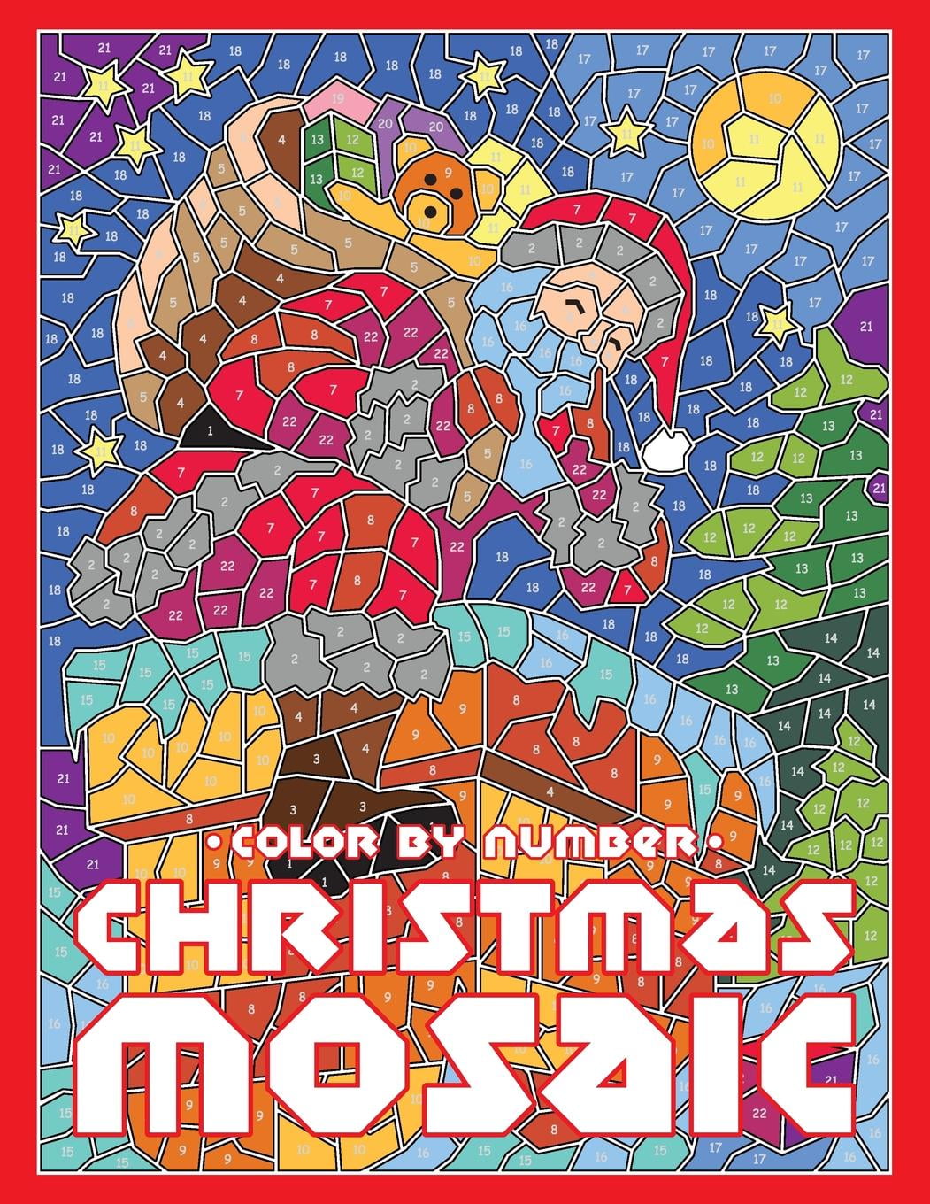 Mosaic Color by Number Books: CHRISTMAS MOSAIC Color By Number