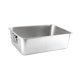 thumbnail image 4 of Caja de arena para gatos, bandeja de arena para mascotas, inodoro de acero inoxidable para gatos, fácil de limpiar 45cmx35cmx1cm, 4 of 9