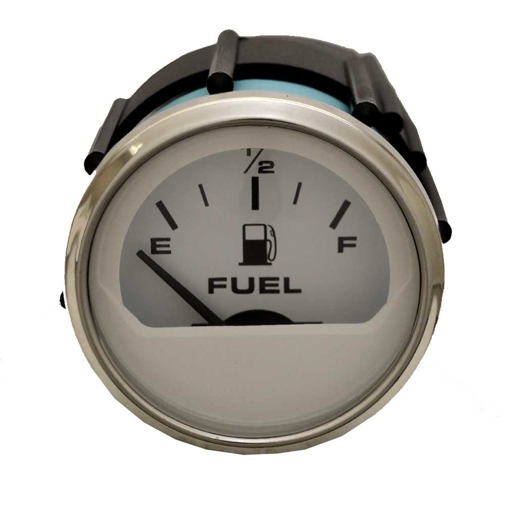 Faria Boat Fuel Gauge GPC930A Cirrus 2 Inch Silver White
