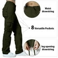 thumbnail image 3 of Matchstick Women's Loose Casual Cargo Pants with 8 Pockets, 3 of 8