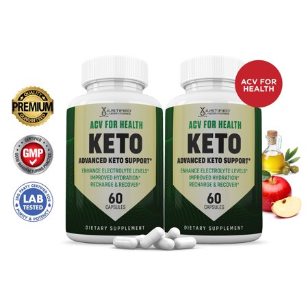 (2 Pack) ACV For Health Keto ACV Pills 1275mg Dietary Supplement 120 Capsules