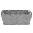thumbnail image 2 of Simplify 2 Pack Small Woven Storage Shelf Basket in Grey, 2 of 10
