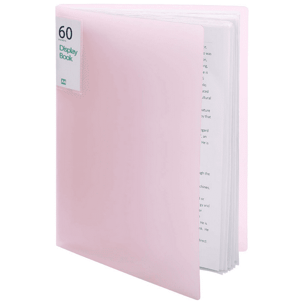 Bolsillos Carpeta de plástico para libros de presentación Carpeta de archivos Protectores de fundas transparentes Libro de exhibición Organizador de documentos para hojas de música Dibujo de