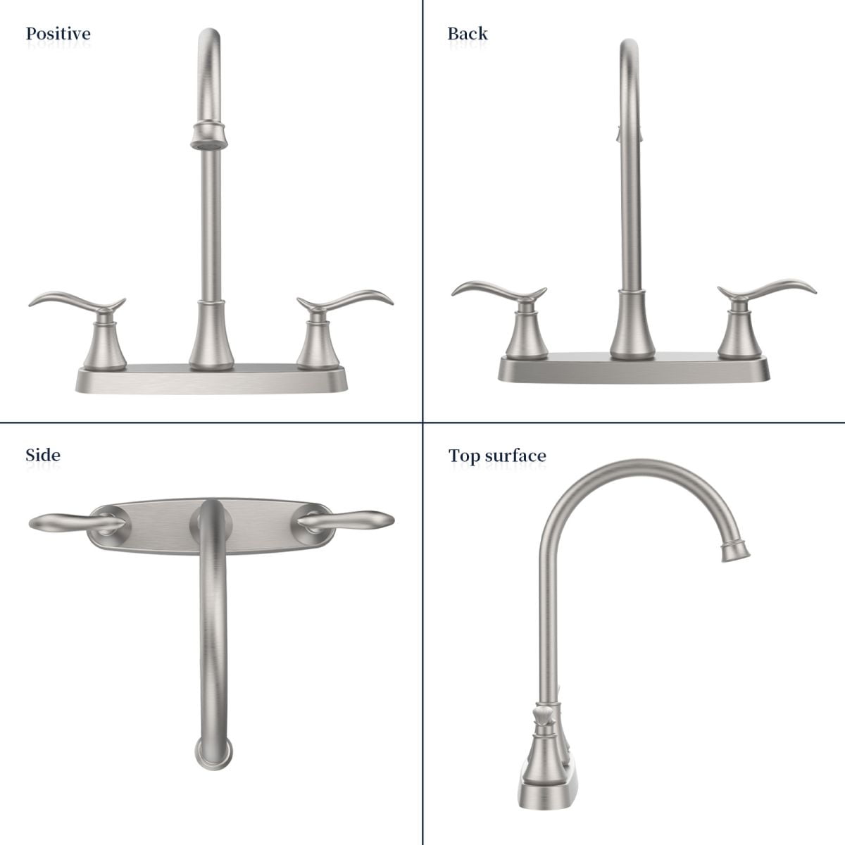 Single Handle High Arc Brushed Nickel Pull Out Kitchen Faucet,Single Level Stainless Steel Kitchen Sink Faucets with Pull Down Sprayer