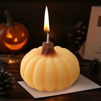 Fmbmuo Scented Pumpkin Jar Candle (Short) Container Candles Single Wax Traditional Thanksgiving Table Setting