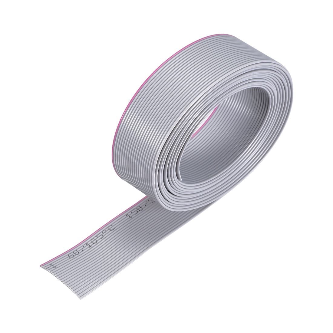 Flat Ribbon Cable Wire 2m /6.6ft Length 1.0mm Pitch 20 Pins Gray for