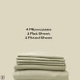 thumbnail image 2 of Elizabeth Samuel King Size Sage Green 6-piece Bed Sheet Set, 100% Bamboo Sheets with Deep Pockets, 400 Thread Count, 4 Pillowcases, 1 Flat Sheet, 1 Fitted Sheet (Sage Green), 2 of 8