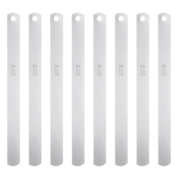 Uxcell 8 Pack Metric Steel Feeler Gauge, 0.02mm Thickness Filler Gauge, Offset Valves, Guitar Gauge Gage Measuring Tool