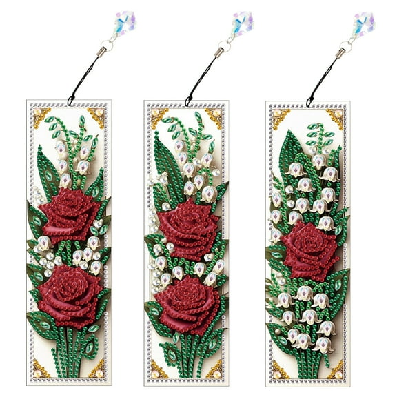 3pcs Diamond Art Painting Kit Brilliant Roses