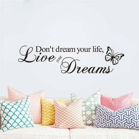 Decorations For Walls Wall Sticker,Kapmore Decorative English Letter Quote Removable Sticker Wall Decal Home Wall Decoration for Home Bedroom Living Room ()