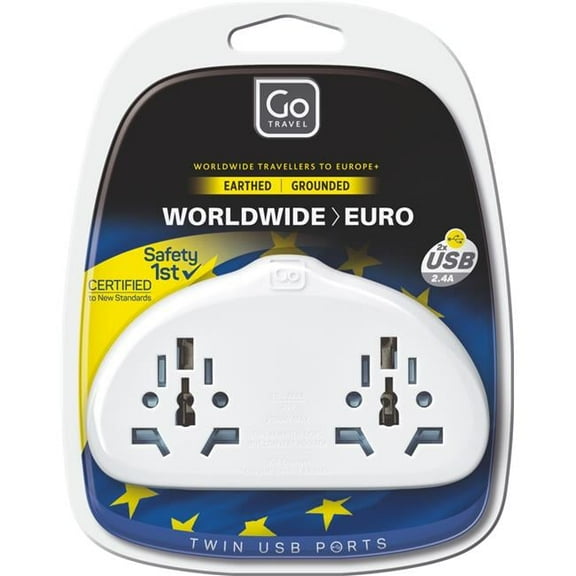 Go Travel 631 World - EU Adaptor Duo Plus USB