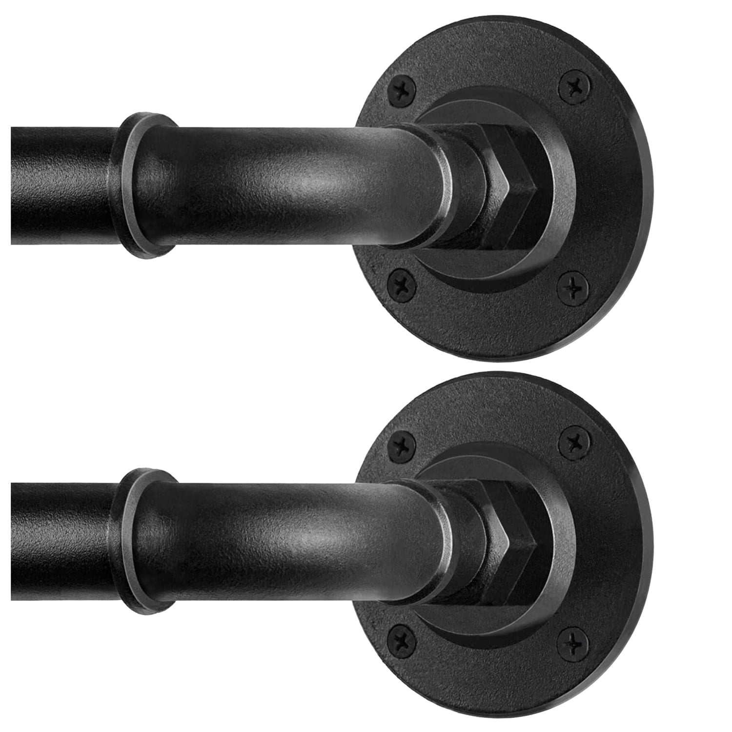 Industrial Curtain Rods 1 inch Diameter Set of 2 Telescoping 98'' to