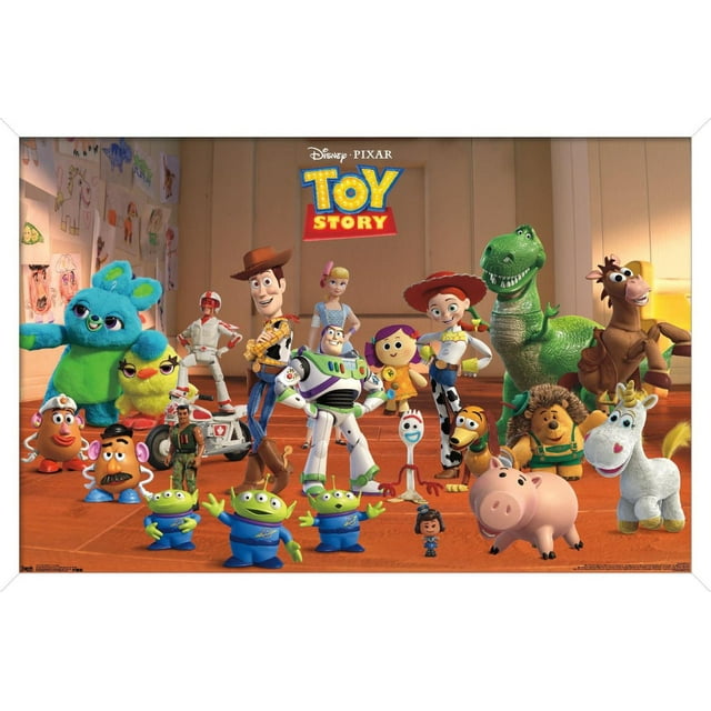Disney Pixar Toy Story 4 - Collage Wall Poster, 22.375" x 34" Framed