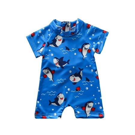 

Kids Baby Boy Shark Swimsuit Toddler Boys Shark Swimwear Rash Guard Swimsuit One Piece Beach Bathing Suits 2-3 Years