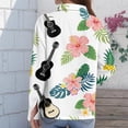thumbnail image 5 of Womens Button Down Shirts Oversized Long Sleeve Floral Printed Blouses Casual Work Tops Drop Shoulder Outfit Clothes Light pink 3XL, 5 of 5