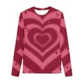 thumbnail image 3 of Posijego Girls Valentines Day Shirts Little Girls Heart Graphic T-Shirts Casual Long Sleeve Basic Tee Cute Tops 3-14 Years, 3 of 5