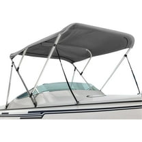 Seal Skin 3 Bow Bimini Top for Boats, Marine Grade Waterproof Canopy Cover with Frame, 6'L X 46" H X 91"-96"W