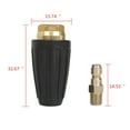 thumbnail image 2 of Universal Pressure Washer Turbo Nozzle For High Pressure Outlet Fitting Rotary 3.0 Orifice 1/4 Inch Quick-Connect Plug Spray Flat Fan Nozzle For Spinning Discharge Water 3000 Psi,Black, 2 of 5