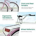 thumbnail image 5 of ABORON 24" Beach Cruiser Bike Women, Lightweight Adult Urban Cruiser Bike with Rack, 7-Speed Cruiser Bicycle for Commuting, Carbon Steel Frame Commuter Bicycle, 5 of 11