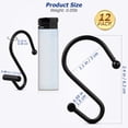 thumbnail image 2 of AURARMLET 12 Pcs Black Curtain Rings Bathroom for Electroplated Surface and Smooth Sliding, 2 of 8