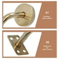 thumbnail image 4 of OULII Handrail Fittings 2Pcs Square Metal Handrail Connecting Hardware for Home Decoration Golden, 4 of 5