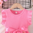thumbnail image 6 of Glisme Girls Dresses Ribbed Sleeveless Summer Dress With Print Flowy Dress For Toddler Pink Sundress Size 4-5 Years, 6 of 8