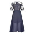thumbnail image 5 of ZQGJB Lace Wedding Guest Dresses for Women Half Sleeve Mother of The Groom Dresse Mother of The Bride Dress Elegant Party Chiffon Formal Evening Dress Purple XXL, 5 of 7