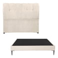 thumbnail image 1 of Box Base Cama Slim Matrimonial + Cabecera Nube Dicasa Crema, 1 of 7