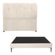 thumbnail image 1 of Box Base Cama Slim Matrimonial + Cabecera Nube Dicasa Crema, 1 of 7