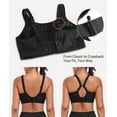 thumbnail image 3 of Exerin Women's Wireless Full Coverage High Impact Plus Size Supportive Sports Bra(38B,Black), 3 of 7