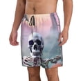 thumbnail image 2 of Fuzoiu Mist Sunflower Skull Print Men's Beach Shorts,Men's Swim Trunks,Quick Dry Board Shorts with Pockets,Men's Bathing Suits for Surfing, Running, and Casual Wear-Medium, 2 of 6