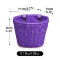 thumbnail image 1 of Bike Basket Rattan Wicker Bicycle Storage Front Basket Bell Tassel Sticker Bicycle Carry Bag Bicycle Basket Cycling Accessories qym unisex, 1 of 2