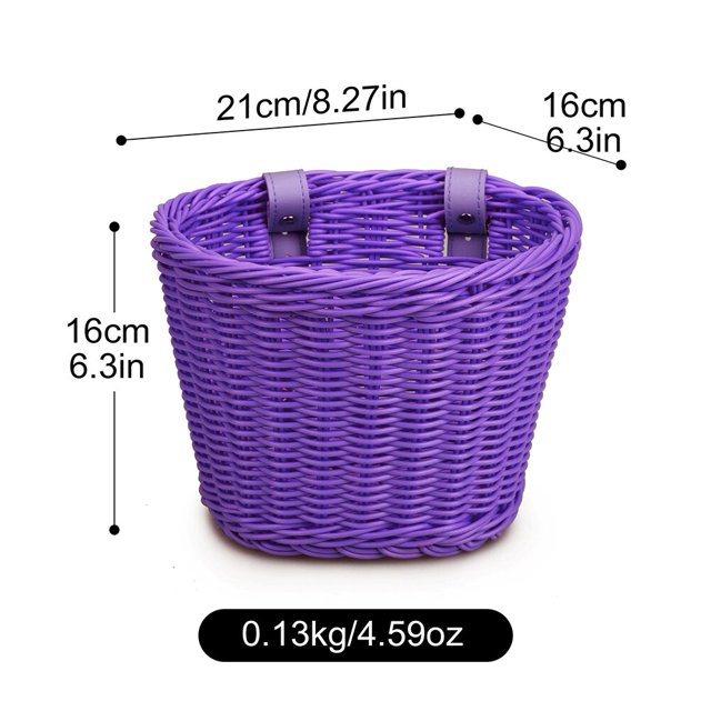 Bike Basket Rattan Wicker Bicycle Storage Front Basket Bell Tassel Sticker Bicycle Carry Bag Bicycle Basket Cycling Accessories qym unisex