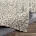 thumbnail image 3 of Hauteloom Hadspen Wool Living Room, Bedroom Area Rug - Bohemian, Transitional - Black, Charcoal, Peach - 5' x 7'6", 3 of 7