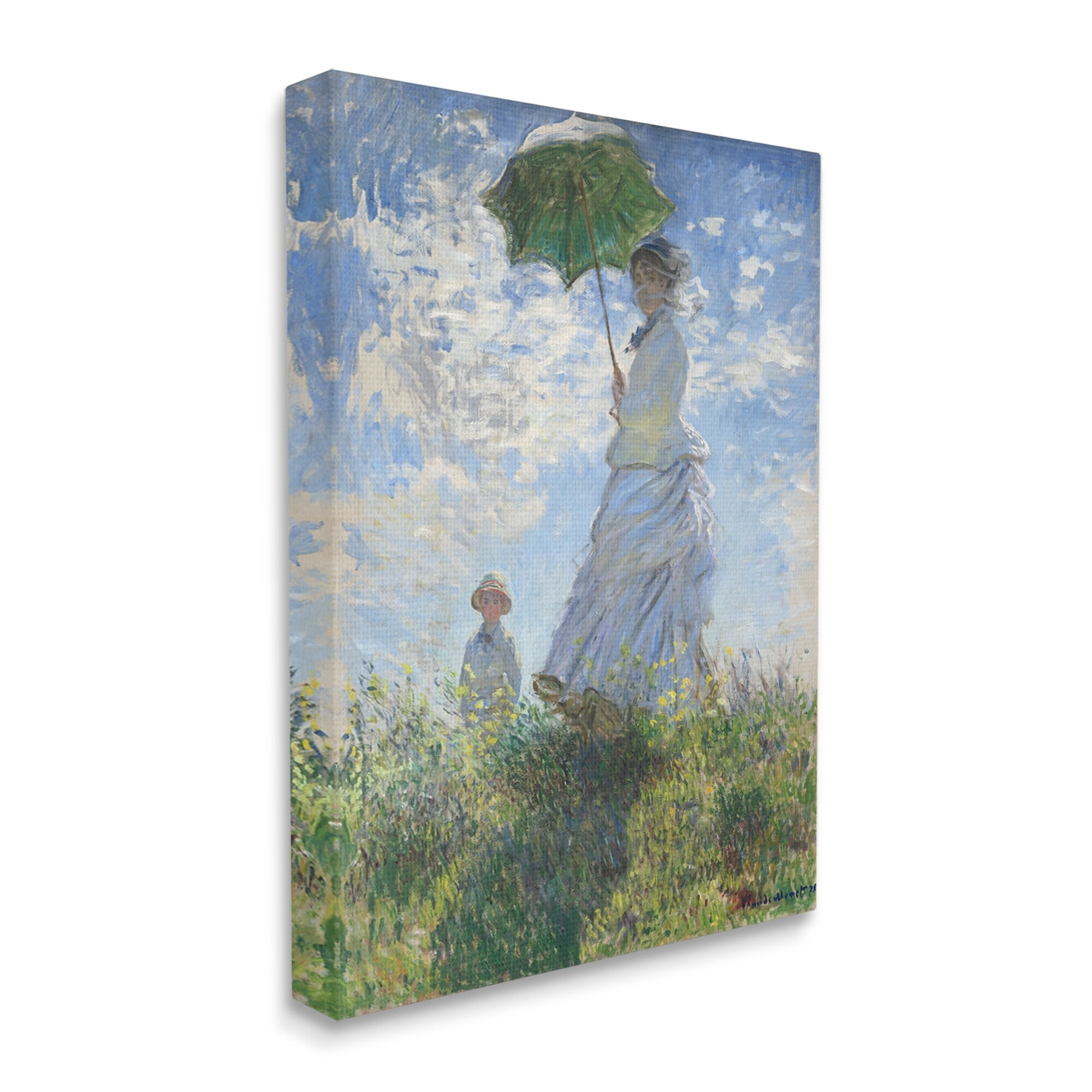 Stupell Industries Woman with a Parasol Classic Claude Monet Painting Painting Gallery Wrapped Canvas Print Wall Art, Design by one1000paintings