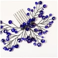 thumbnail image 4 of Sonducket Peines para el cabello Diamante de imitación Cristal azul Hecho a mano Ligero Diadema portátil Tocado Decoración de boda Interior Exterior Ropa, zapatos y accesorios Miscelánea Sonducket AP013449-01, 4 of 6