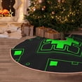 thumbnail image 2 of Lsque Geometry Dash Print Christmas Tree Skirt with Ties and Velcro,Xmas Holiday Decorations, Adjustable Tree Skirt-36", 2 of 6