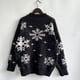 thumbnail image 3 of Sudadera de Navidad Gibobby para mujer suéter grueso de Otoño Invierno cuello redondo negro S, 3 of 5